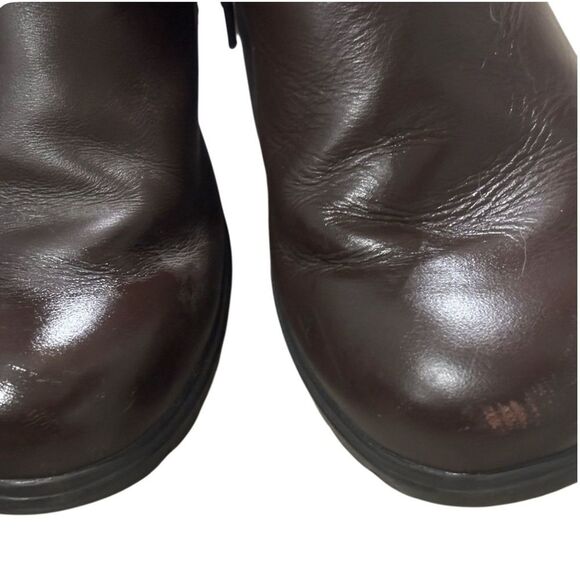 Skechers Metronome Leather Ankle Booties Chocolate Memory Foam Relaxed Fit 8.5 - Picture 5 of 6